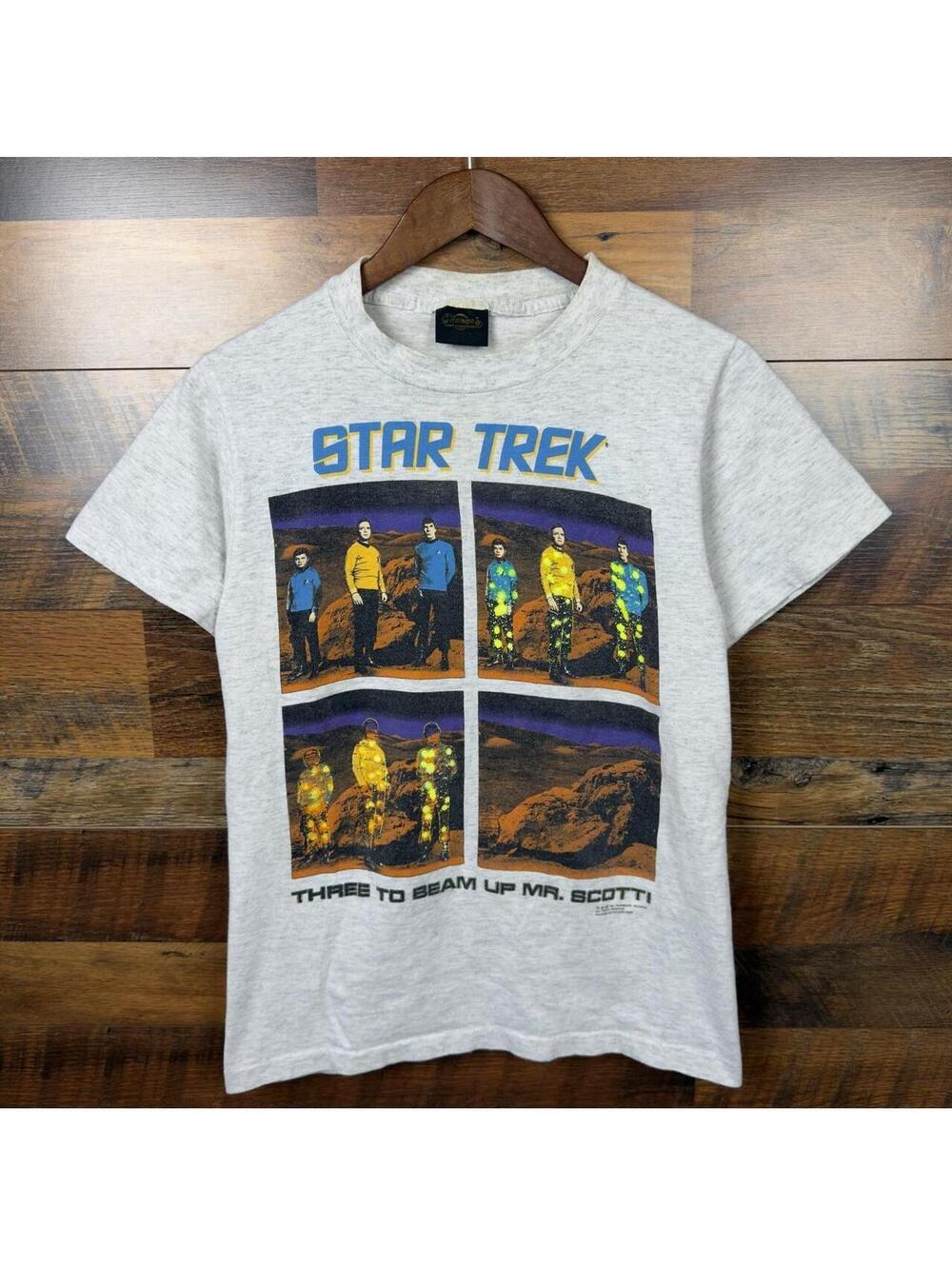 Vintage 90s Star Trek Beam Up Mr. Scott Single Stitch T-Shirt Medium Changes